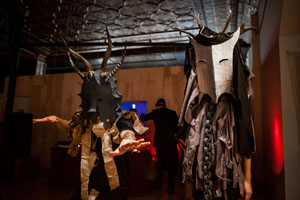 Krampusnacht merrymakers, with masks by Catie Olson. Photo by Daneila Colucci
