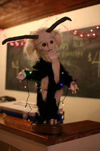 Catie Olson, animatronic Krampus