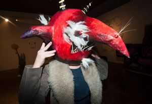 Justine Harlan, mask
