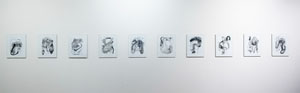 Kelly Reeves, drawings. Photo by Rob Karlic