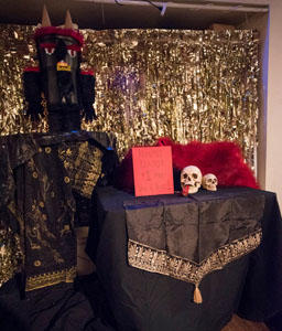 Rebecca Hinsdale, egg-cracking Krampus. Photo by Rob Karlic