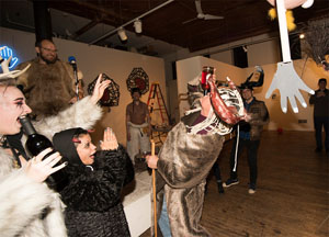 Krampus horn contest winner. Photo by Rob Karlic