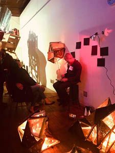 EC Brown, portraiture station with sculptures